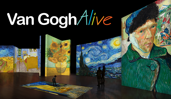 Van Gogh Alive logo and image of gallery
