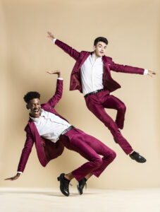 Chicago Tap Theatre: two men in burgundy suits
