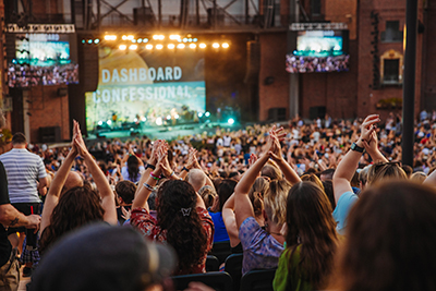Audience at Starlight during a concert.