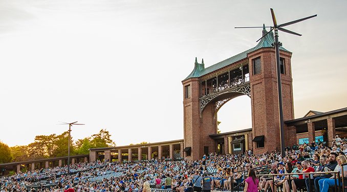 Starlight Theatre in the evening with an audience.