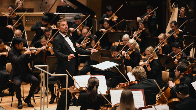 Kansas City Symphony Music Director Matthias Pintscher leads the Kansas City Symphony.
